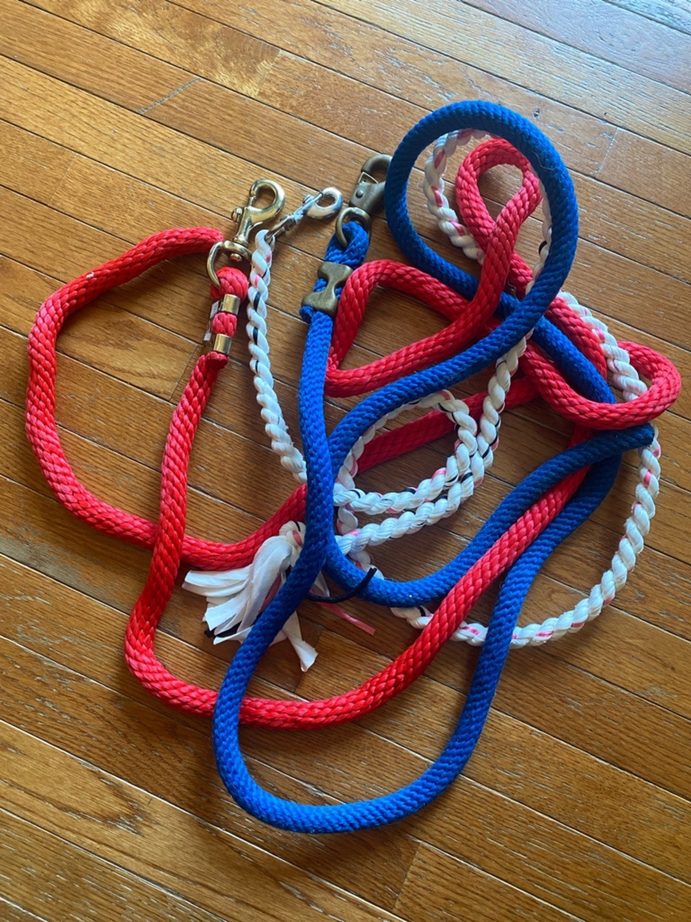 Heavy-duty Braided Rope Leashes for larger animals-3 in the set